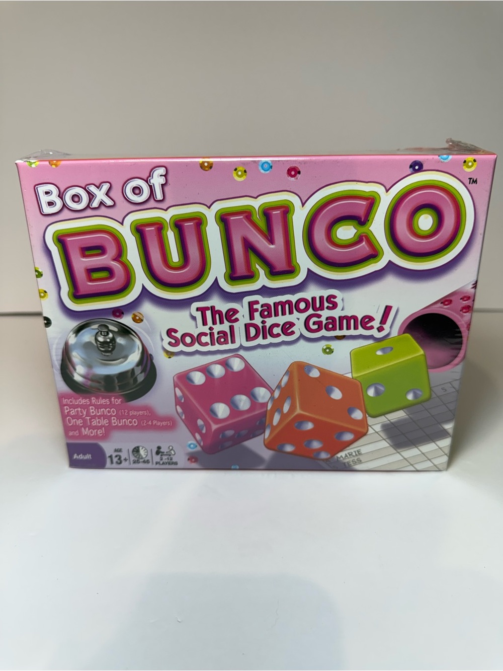 SEALED Box Of Bunco Dice Game by Winning Moves Social Game Silver Bell
